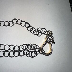 Bold Black and Gold Double-Strand Necklace